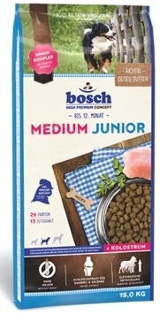 Bosch Medium Junior 15 kg jauniems vidutinio dydžio veislių šunims (suaugusių svoris nuo 15 iki 25kg) x2vnt